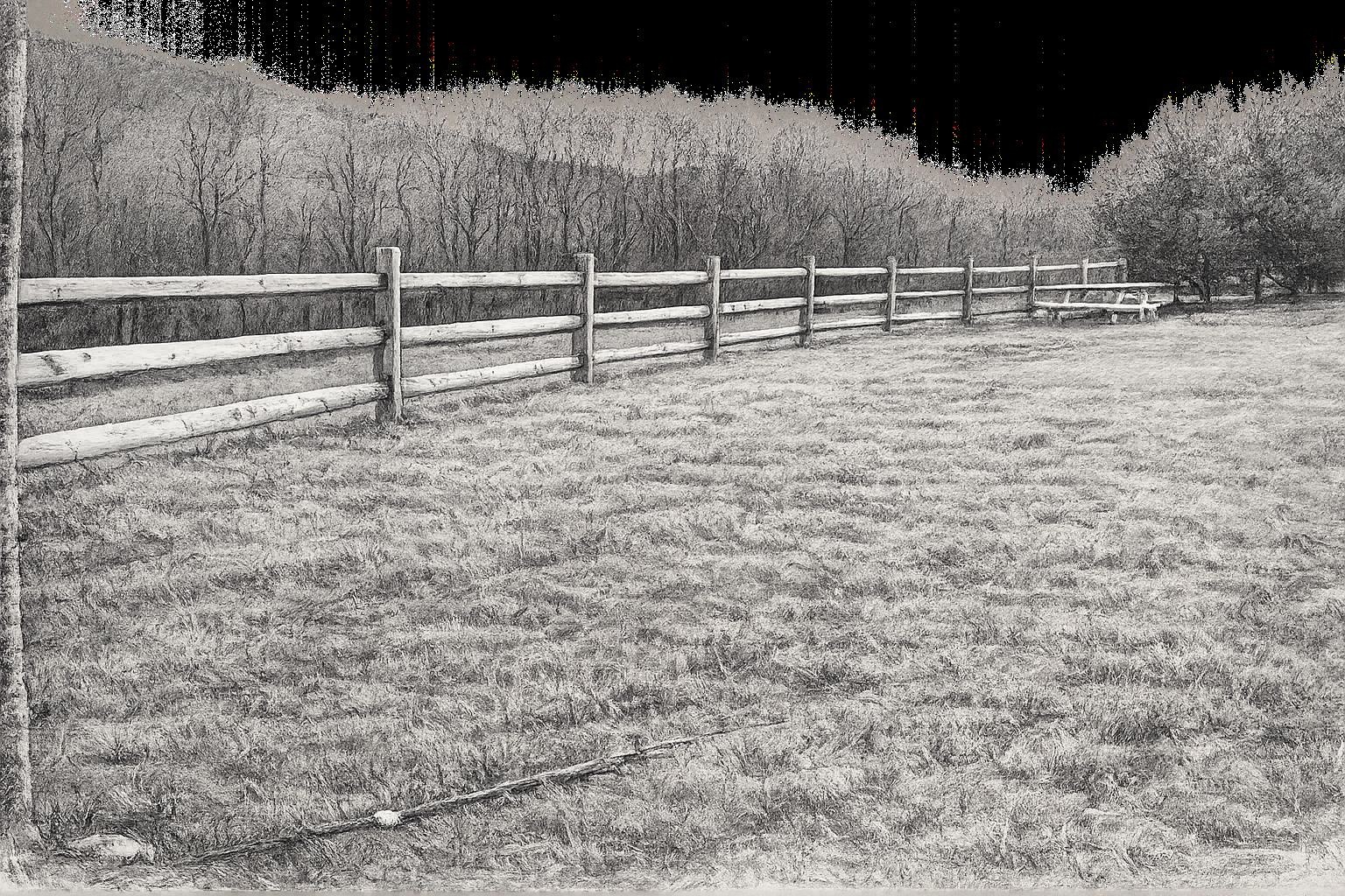 Fence line across a rural Central Ohio property